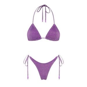 Sparkly Purple Triangl bikini, sizes: XS top, S bottom
